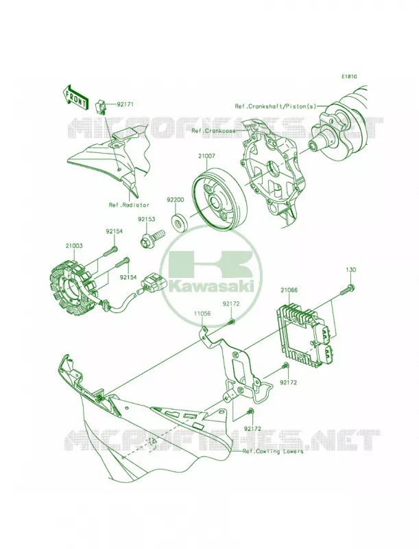 Generator Kawasaki MOTOS 636 2015 Ninja ZX-6R  ZX636FFFA