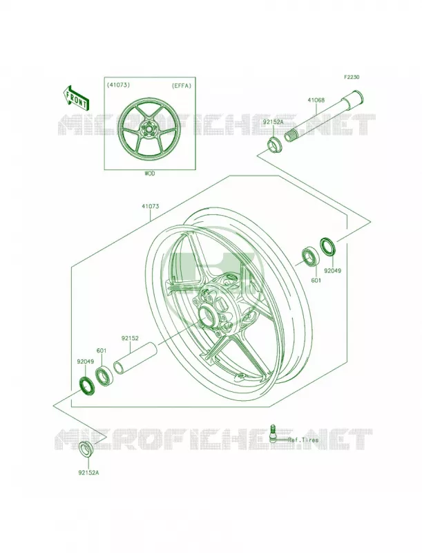 Front Wheel Kawasaki MOTOS 636 2014 Ninja ZX-6R  ZX636EEF
