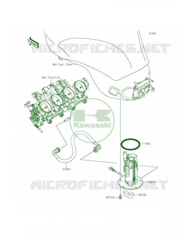Fuel Pump Kawasaki MOTOS 636 2014 Ninja ZX-6R ABS  ZX636FEF