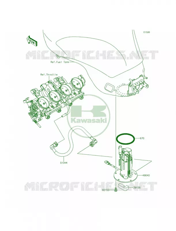 Fuel Pump Kawasaki MOTOS 636 2014 Ninja ZX-6R ABS  ZX636FEF