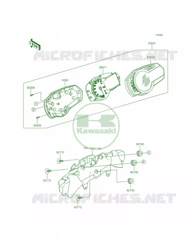 Meters Kawasaki MOTOS 636 2014 Ninja ZX-6R ABS  ZX636FEF
