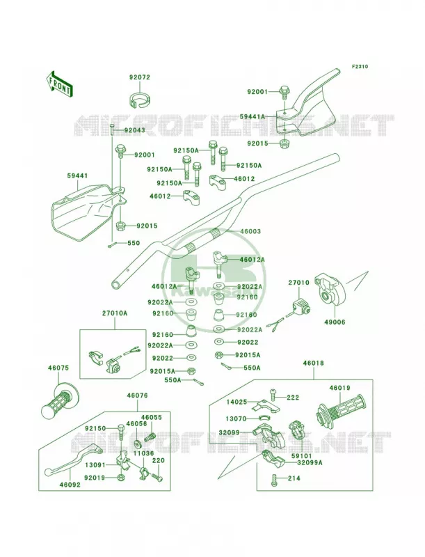 Handlebar Kawasaki MOTOS 200 2003 KDX200  KDX200-H9