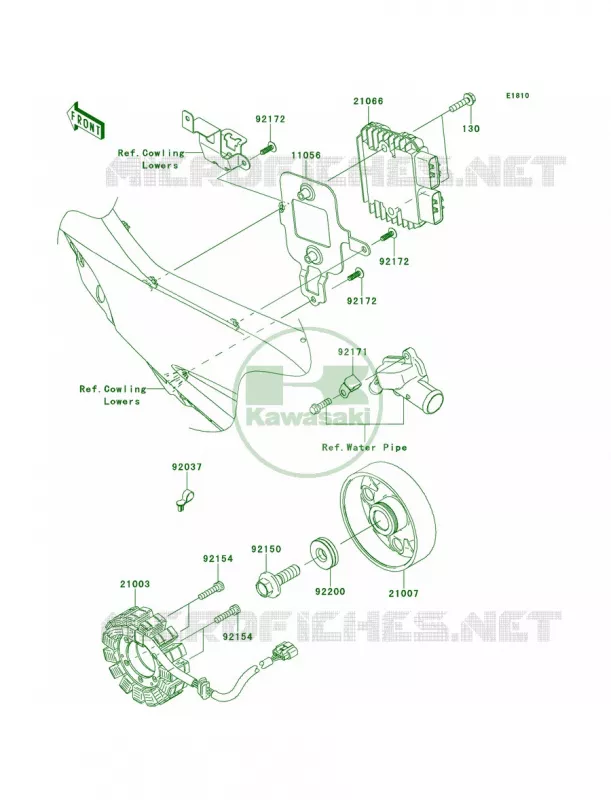 Generator Kawasaki MOTOS 1000 2013 Ninja ZX-10R ABS  ZX1000KDF
