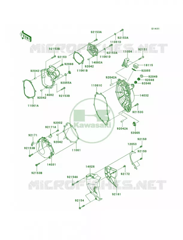 Engine Covers Kawasaki MOTOS 636 2013 Ninja ZX-6R   ZX636EDF