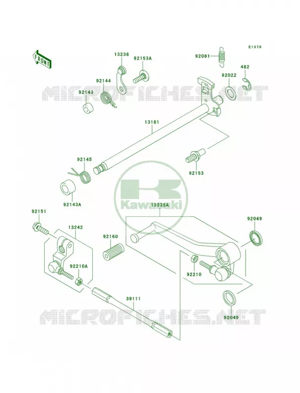 Gear Change Mechanism Kawasaki MOTOS 600 2007 ZZR600  ZX600J7F
