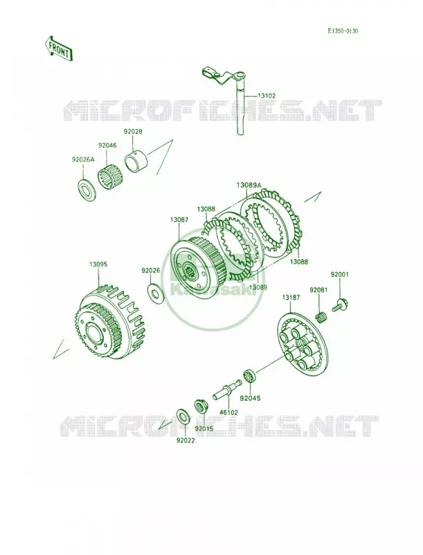 Clutch Kawasaki MOTOS 600 1993 Ninja 600R  ZX600-C6