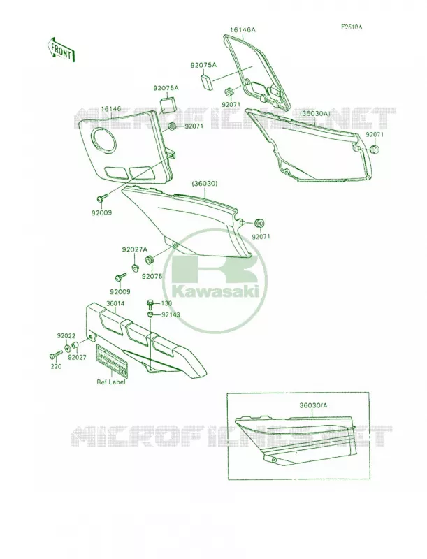 Side CoversChain Cover Kawasaki MOTOS 600 1993 Ninja 600R  ZX600-C6