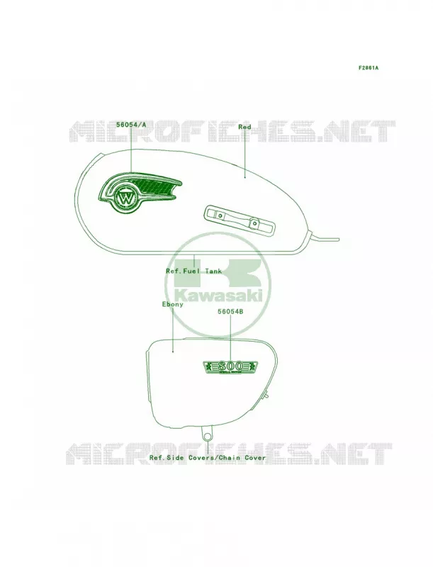 DecalsRedADFA Kawasaki MOTOS 800 2014 W800  EJ800AEFA