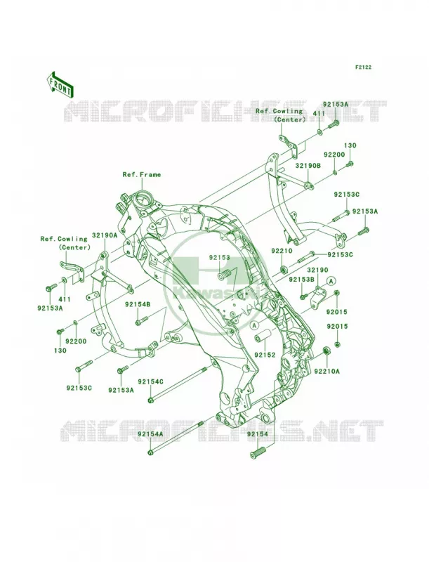 Engine Mount Kawasaki MOTOS 100 2014 Versys 1000  KLZ1000AEF