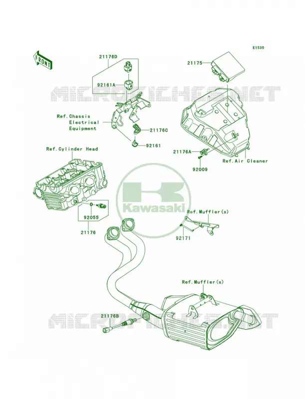 Fuel Injection Kawasaki MOTOS 650 2012 ER-6n   ER650ECF