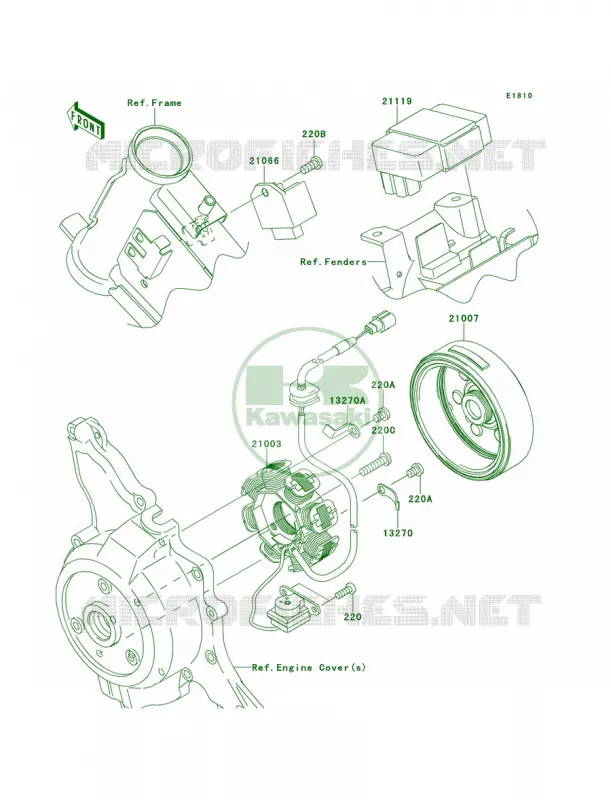 Generator Kawasaki MOTOS 110 2013 KLX110L  KLX110DDF