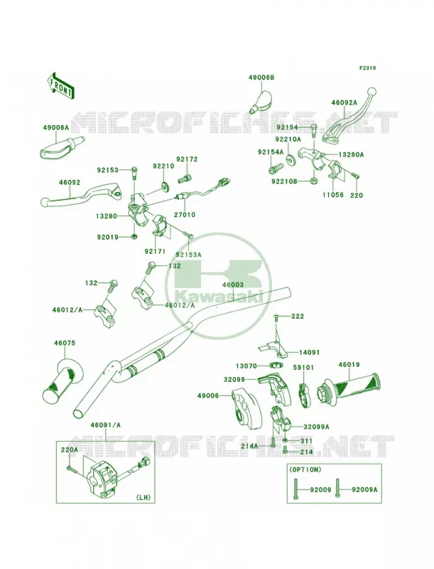 Handlebar Kawasaki MOTOS 110 2013 KLX110L  KLX110DDF