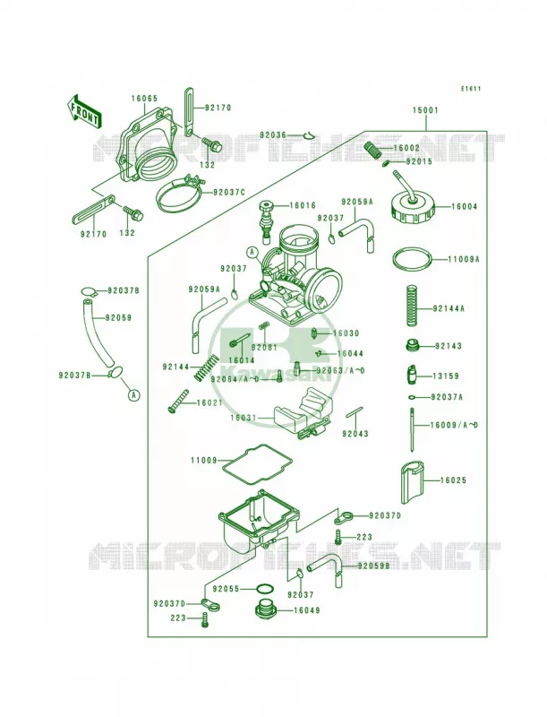 Carburetor Kawasaki MOTOS 200 1997 KDX200  KDX200-H3