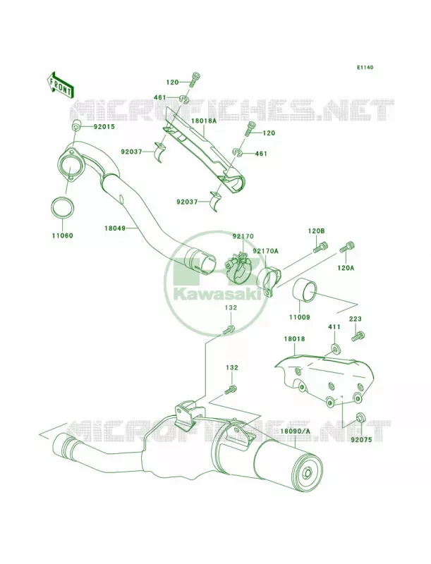 Mufflers Kawasaki MOTOS 650 1995 KLX650   KLX650-C3